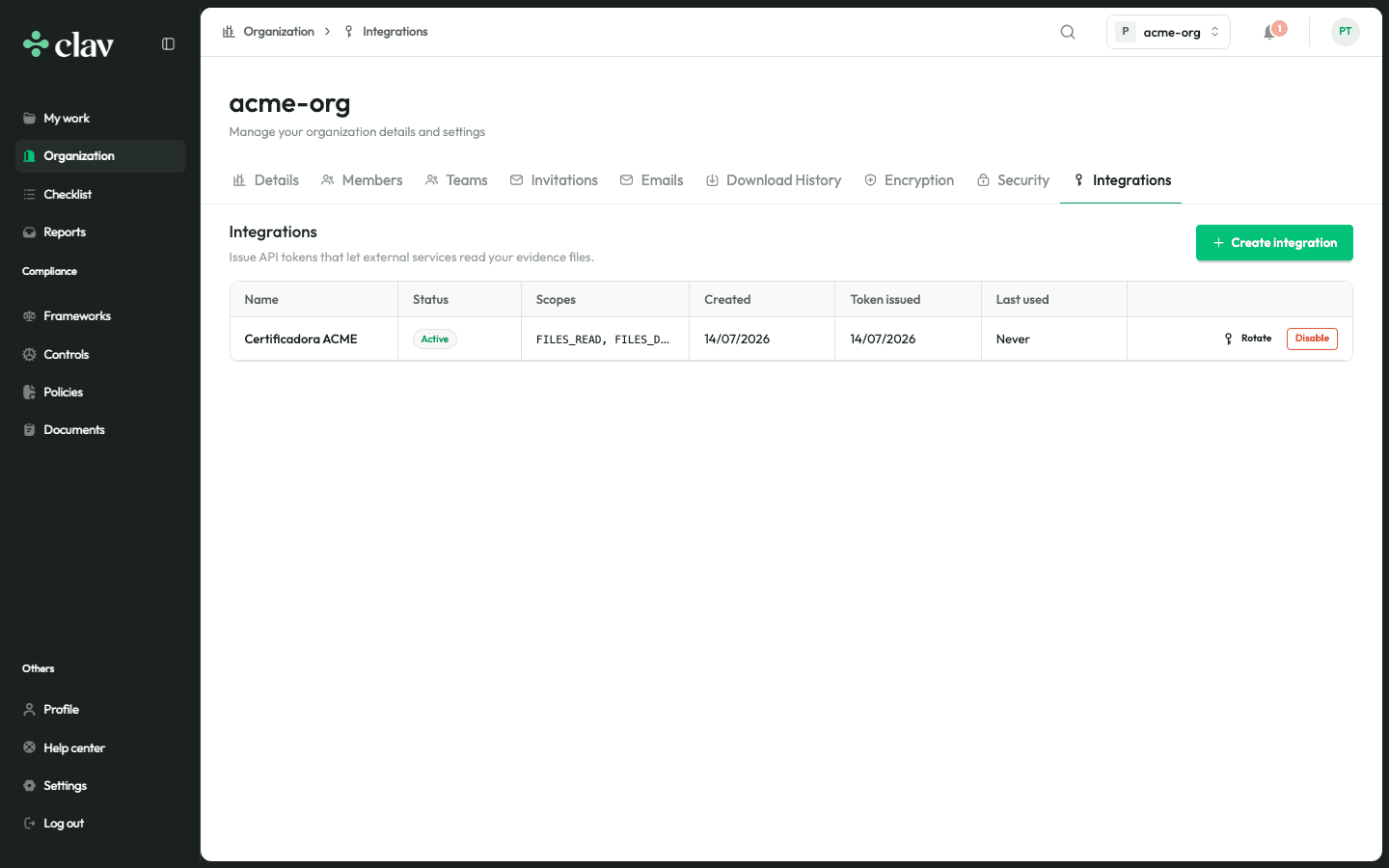 Deliver the credentials to the certifier securely